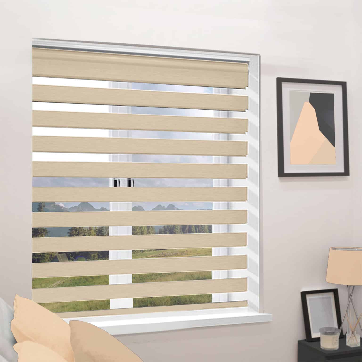 Taupe Day Night Roller Blind Caecus Blinds