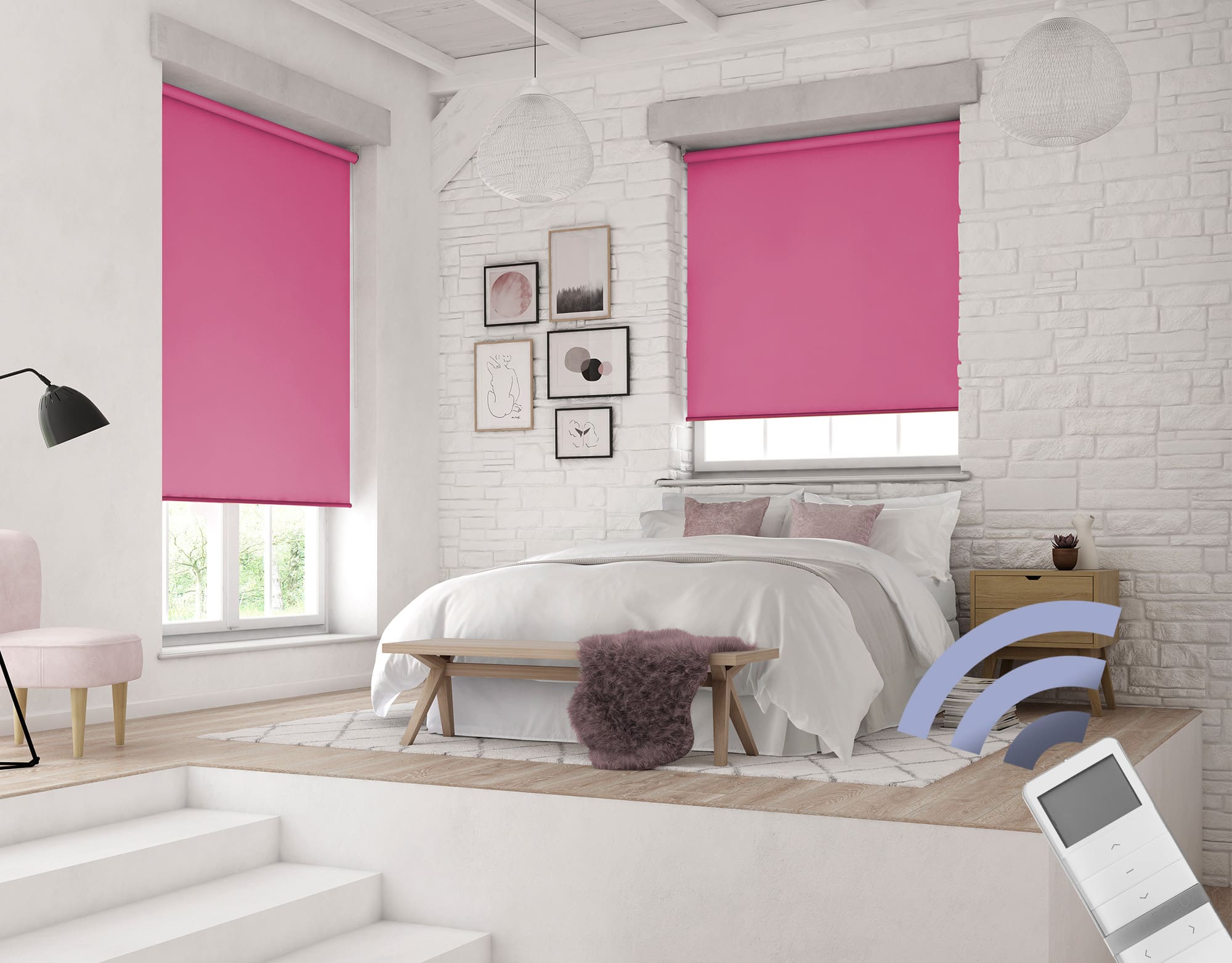 Motorised Shock Blackout Roller Blind - Caecus Blinds