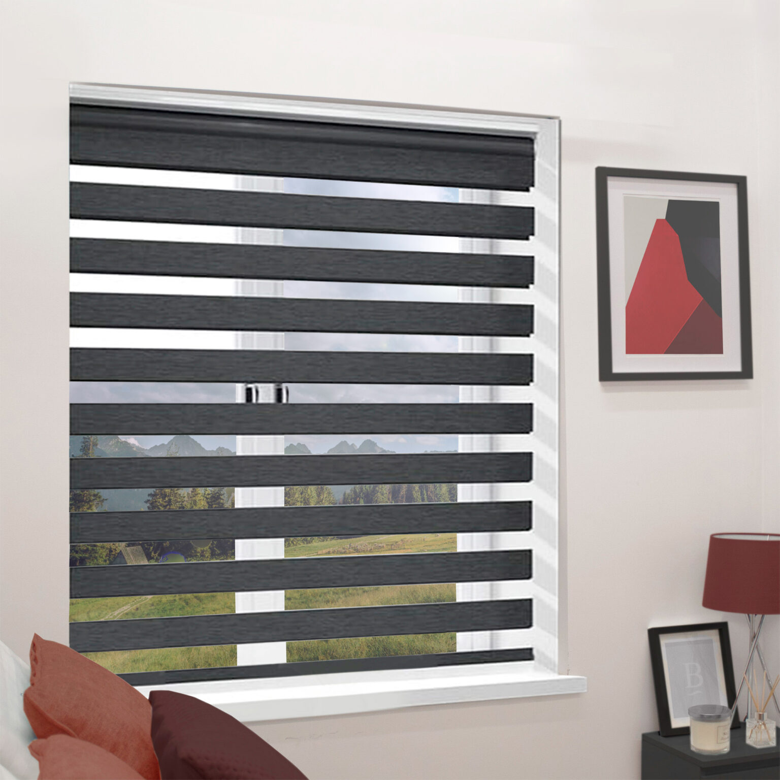 Black Day Night Roller Blind Caecus Blinds